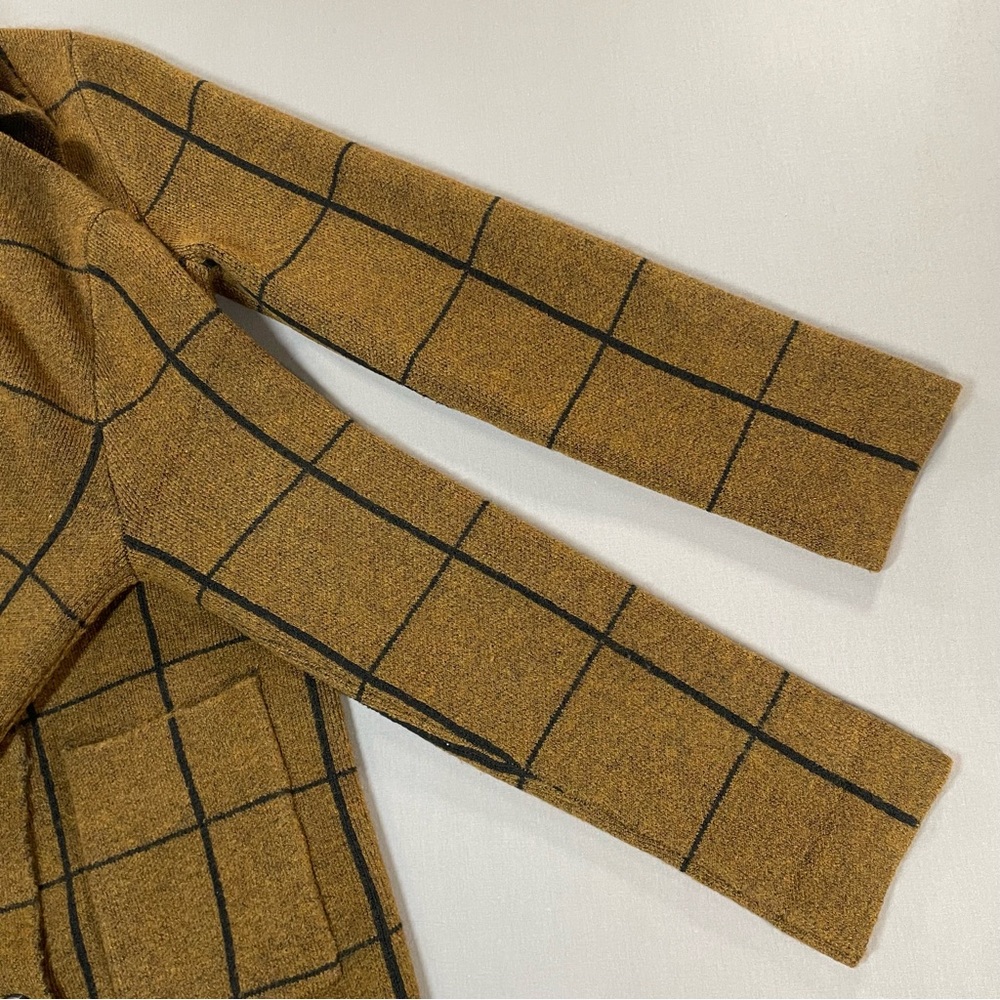 John + Jenn Long Button-Front Sweater Jacket/Coat, Windowpane - Womens Small - Picture 10 of 16